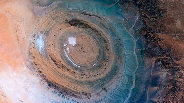 NASA satellite image of the Richat Structure